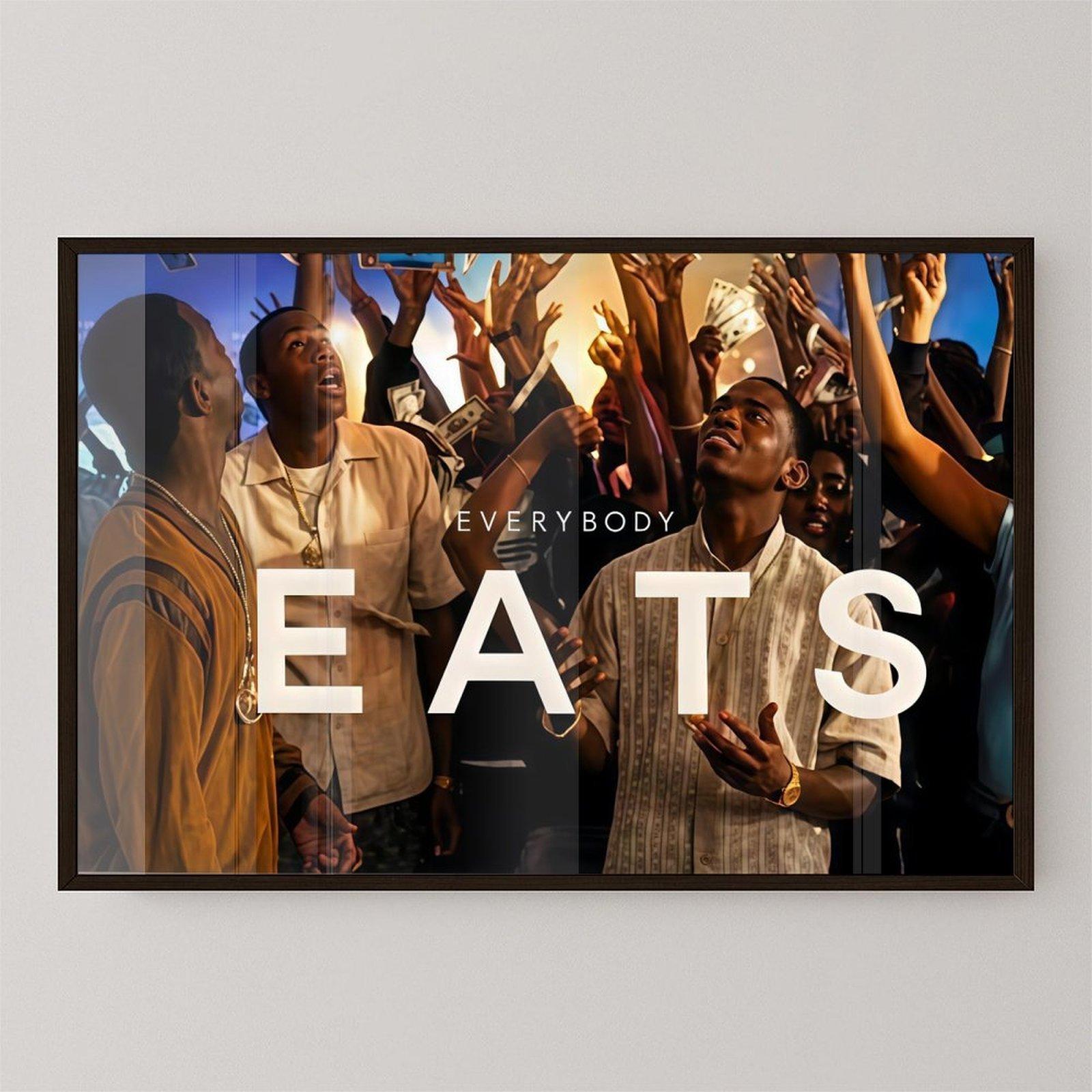 Paid in Full Retro canvas wall art, additional product view 2 with retro & vintage styling for bedroom decor